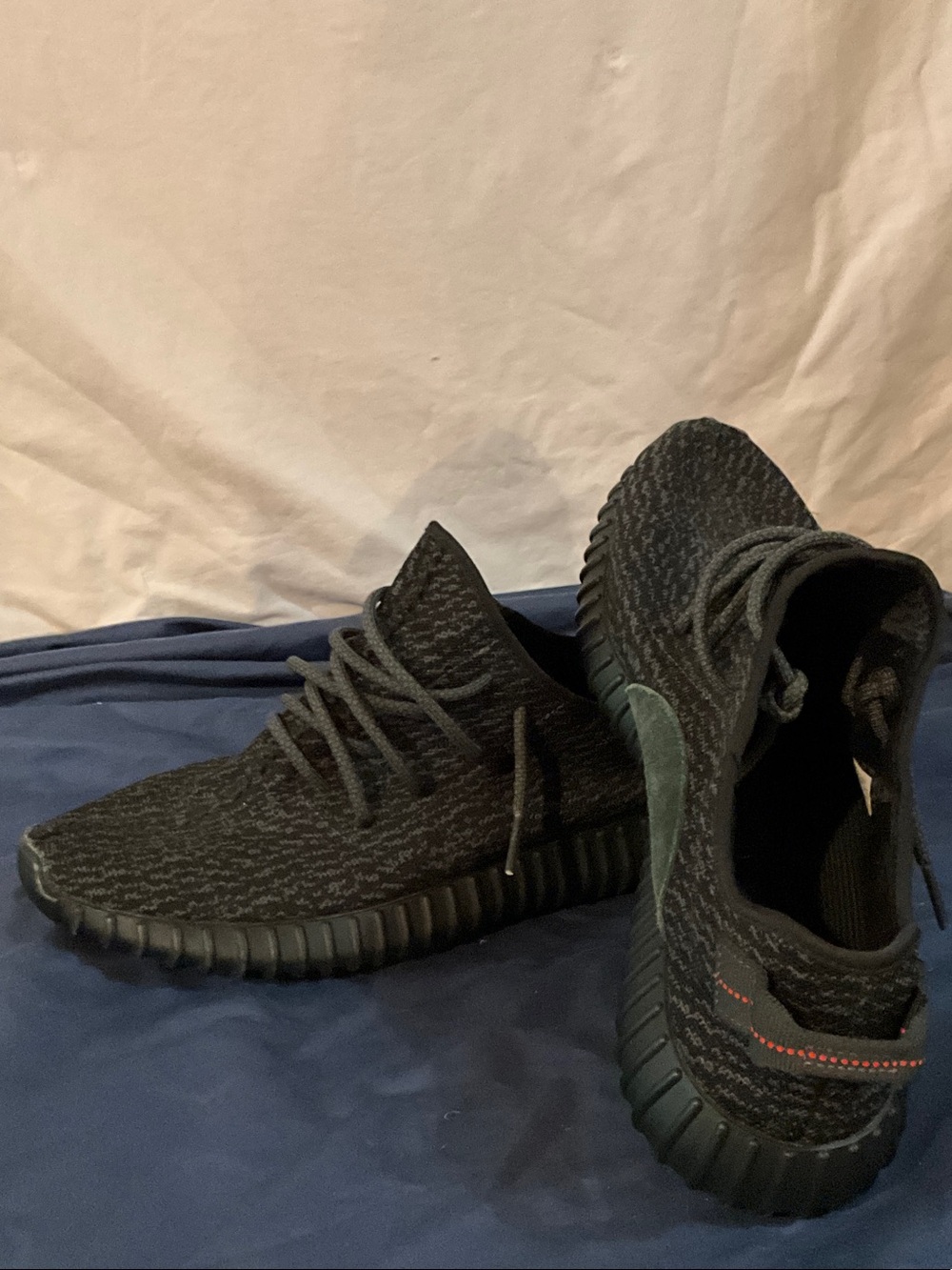 adidas Black Knit Lace-Up Casual Sneakers